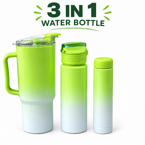 Green water bottle - 1, (3